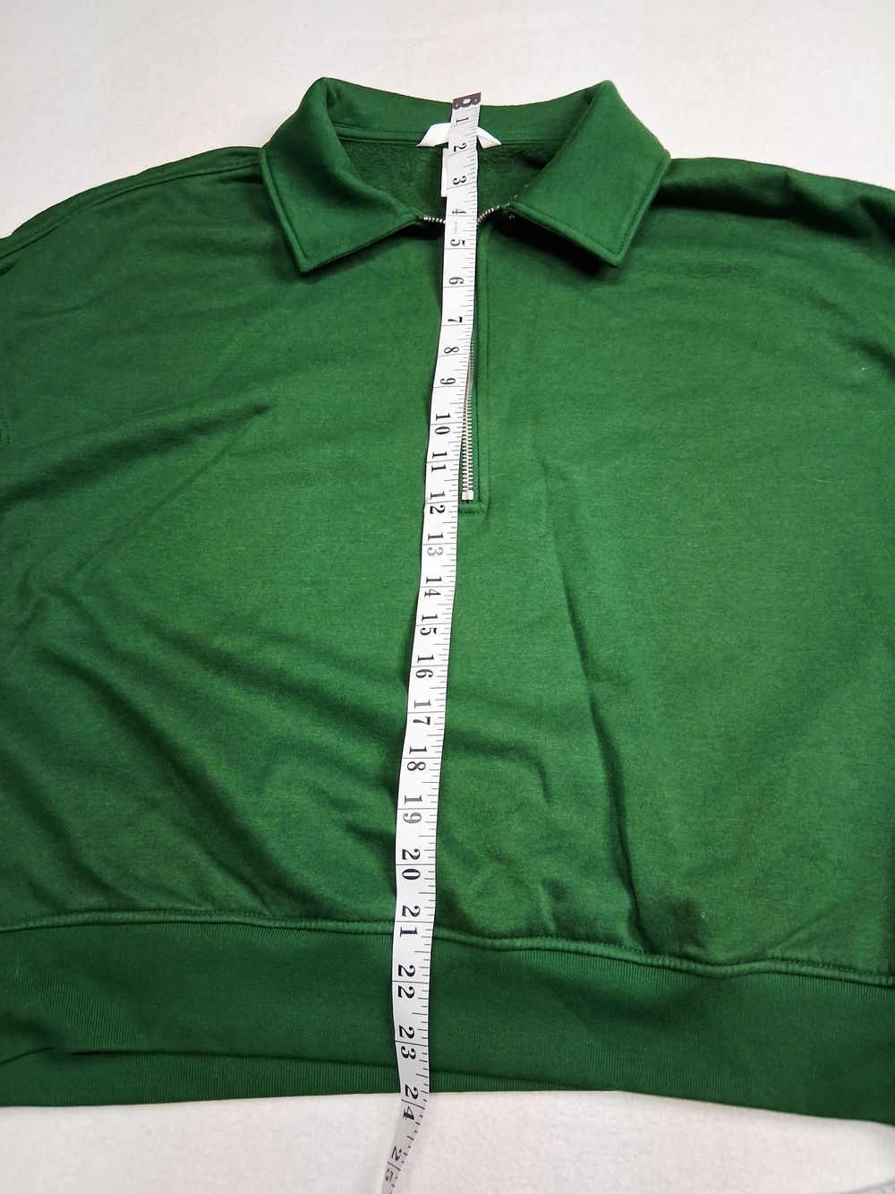 H&M Dark Green Half-Zip Turtleneck Sweatshirt - Picture 6 of 6